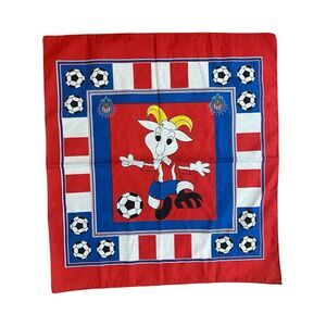 New Club Guadalajara Mascot Red Blue White Yellow Goat & Soccer Graphics Bandana
